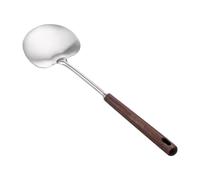 DimyFew Accessorio per Acciaio Inossidabile con Manico in Legno Comodo E Testa Funzionale Adatto per Cucina Asiatica E Internazionale, 35 Cm X 10.7 Cm