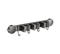 DimyFew Appendi Scope Organizzatore da Parete Supporto Alluminio con Ganci Antiscivolo Porta per Conservare Attrezzi Pulizia, 43.7 Cm X 5.5 Cm X