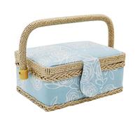 DimyFew Cesto Da Cucito Portatile, Contenitore Multiuso Compatto per Viaggi E Uso Domestico, con Vassoio Rimovibile, 19x13x10 Cm, Style C