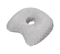 DimyFew Cuscino con Fori, La Pressione sulle Orecchie, Comoda Protezione per Le Orecchie per Dorme di Lato, Traspirante, Lavabile, Portatile, ADA, Grigio Chiaro