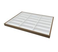 DimyFew Espositore per Occhiali da Sole Durevole | Elegante, Vassoio per Occhiali con Scomparti, Resistente, Organizzatore, Negozio, Ottici, Bianco