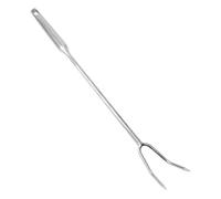DimyFew Forchetta in Acciaio Inossidabile per Carne, utensile da Cucina a Due Punte per servire e Cucinare, Maniglia in Acciaio 50cm