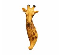 DimyFew Gancio da Parete Supporto Murale Decorativo in Resina Resistente per Chiavi Borse Sciarpe Oggetti Vari Appendiabiti Artistico Adatto per Casa Ingresso Salotto Corridoio, Animale Giraffa
