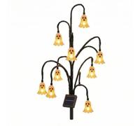 DimyFew Halloween Lampada da Percorso Luce Solare Luce da Esterno Luce Ornamentale Albero Ramificato in Sospensioni Luminose Ricarica Diurna Adatta per, Fantasma