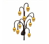 DimyFew Halloween Lampada da Percorso Luce Solare Luce da Esterno Luce Ornamentale Albero Ramificato in Sospensioni Luminose Ricarica Diurna Adatta per, Teschio