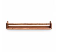 DimyFew Mensola da Parete Mensola Libreria Ripiano Scaffale in Legno di Finitura Calda Marrone per Arredo Organico con Parapetto Frontale per Esposizione, 700mm X 110mm X 85mm
