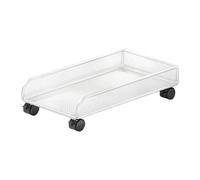 DimyFew Organizzatore Sottopensile, Cestino in Metallo, Scaffale Portaoggetti Mobile, Cestino Portaoggetti di Grande capacità, Salvaspazio, Facile da Montare, White S