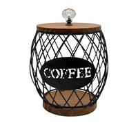 DimyFew Porta Capsule di caffè Organizzatore Tazza Bancone di Grande capacità Decor Cestino per Capsule di caffè Contenitore per cialde di caffè per Cucina, Nero