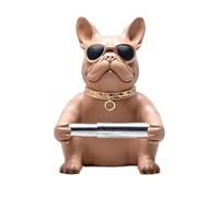 DimyFew Porta Carta Igienica a Forma di Statua di Cane, Stile Europeo, Decorazione Da Scrivania, Organizer per Tovaglioli Da Tavolo per WC Da Appoggio, CaffÈ