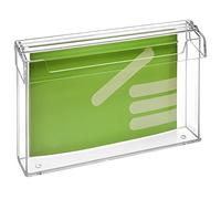 DIN A4 Prospetto scatola/Espositore per volantini in formato orizzontale, resistente alle intemperie, per esterno, con coperchio, in materiale acrilico trasparente, vetro - zeigis®