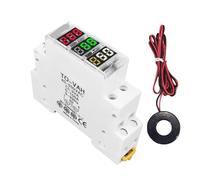 Din Rail 18mm AC 40-500V 220V 380V Misuratore di tensione Amperometro Monofase Trifase Indicatore modulare LED Display digitale Rilevatore 1 pz(TO-VAH)