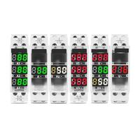 Din Rail 18mm AC 40-500V 220V 380V Misuratore di tensione Amperometro Monofase Trifase Indicatore modulare LED Display digitale Rilevatore 1 pz(TO-3A)