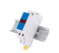 Din Rail 18mm Voltage Meter AC 80-500V 220V 380V Single Three Phase Modular Voltmeter Indicator LED Digital Display Detector NWPNLXEA(Single Phase)