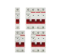 Din Rail 1P 2P 3P 4P 40A 63A 100A 125A Knife Main Switch Isolating Switch for Home Industrial Use Circuit Breaker AC 230V 400V EKFBQBGW(3p,125A)