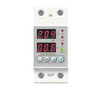Din Rail 230V Adjustable Over Under Voltage Protective Device Protector Relay Monitor Current Limit 40A 60A 80A 100A(L N 230V 80A)