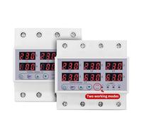 Din rail 3 Phase 3P+N adjustable Over Under Voltage current limit protection Relay Protector Synchronous Asynchronous(63A 3X220V)