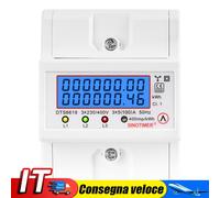 Din Rail 3 Phase 4 Wire Energy Meter AC 380V 100A 50/60Hz Wattmeter KWh Meter IT