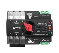 Din Rail 3 phase ATS 3P 63A 100A 125A 220V 230V Dual Power Automatic Transfer Electrical Selector Switch Uninterrupted(100A)