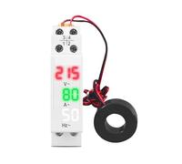 Din Rail 3in1 Single Phase ampere voltage frequency Meter Ac 0-99Hz 100A voltmeter Indicator LED Digital Display 110V 230V BIANMTSW(Not Transparent)