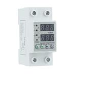 Din Rail AC 230V 40A/63A Adjustable Digital Dual Display Limit Over Current Protector Household AUOQKQUT(63A)