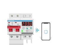 Din Rail Circuit Breaker Smart Switch Remote Control with over and under voltage current protecion LCD display MQXFCZUX