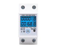 Din Rail Digitale Monofase Reset Zero Contatore Energia kWh Tensione Corrente Consumo Potenza Contatore Wattmetro Elettrico AC 220V(230V Round Button)