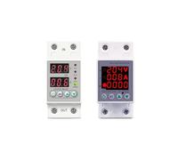 Din Rail Dual Display Adjustable Over Voltage Current and Under Voltage Protective Device Protector Relay 40A 63A 80A 220V 230V(V A Kwh type,L N 230V 40A)