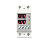 Din Rail Dual Display Adjustable Over Voltage Current and Under Voltage Protective Device Protector Relay 40A 63A 220V 230V AUOQKQUT(80A)