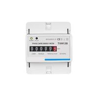 Din Rail Electricity Digital Power Meter Single Phase 1P 2 Wire kWh AC 230V Voltmeter Ammeter LCD Analog Counter Display MQXFCZUX(Counter Energy Meter)