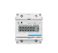 Din Rail Electricity Digital Power Meter Single Phase 1P 2 Wire kWh AC 230V Voltmeter Ammeter LCD Analog Counter Display AUOQKQUT(Digital Energy Meter)