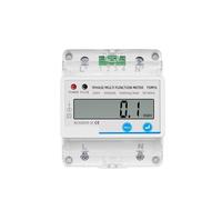 Din Rail Electricity Digital Power Meter Single Phase 1P 2 Wire kWh AC 230V Voltmeter Ammeter LCD Analog Counter Display EKFBQBGW(Multifunction Meter)