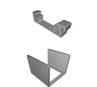 DIN Rail Mount Bracket for Network Table Monitor Tester 96x96