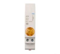 Din Rail Mount Lampada di Segnale JD9 AC DC 24V Indicatore Luce per Telecomunicazioni e Controlli Elettrici con Protezione IP20 e 30000h Vita Lavorativa con 0 8N m Coppia di Serraggio (Giallo)