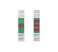 Din Rail Mount Single Protector Three Phase Voltage Meter Ac 60-450V Mini Modular Voltmeter Gauge Indicator LED Digital Display Detector(3)