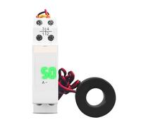 Din Rail Single Phase ampere Meter Ac 40-500V Modular ammeter Gauge Indicator LED Digital Display 110V 230V BIANMTSW(Not Transparent)