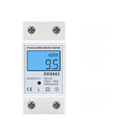 Din Rail Single Phase Two Wire LCD Digital Display Wattmeter Power Consumption Meter KWh AC 230V 50Hz MQXFCZUX(With Backlight)