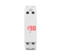 Din Rail Single Phase Voltage Meter Ac 40-500V Modular Voltmeter Gauge Indicator LED Digital Display 110V 230V NWPNLXEA(Not Transparent)