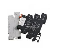 Din Rail Slim Relay Module HF-41F Integrated Power Relay With Relay Holder 12V 24V 48V 110V 230V Relay Socket 6.2mm EKFBQBGW(Black 230VAC)