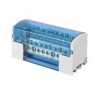 Din Rail Terminal Block -207/211/215/407/411/415 Modular Distribution Block Screw Universal Electric Wire Power Junction Box(UK411)