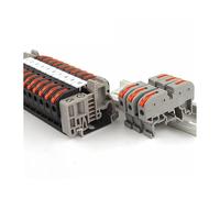 Din Rail Tipo VariousTerminal Block 211 Electrical Quick Wire Connector Conductor Connection With Number Strip Set Control switch(20PCS Boxed Grey)
