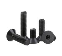 DIN7991 M1.6 M2 M2.5 Nero Grado 10.9 Viti a testa svasata a testa piatta con esagono incassato Viti a testa cilindrica (Color : M1.6x5(100pcs))