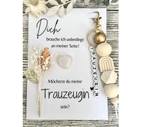 Dinala Domande da testimone di nozze: vuoi essere la mia testimone di nozze - biglietto amorevole con portachiavi - fiori secchi e fiocco - quarzo rosa cuore - vuoi essere la mia testimone d'onore