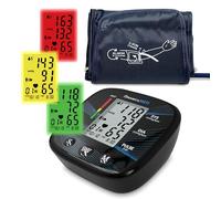 Dinamicamed A-158 Misuratore Pressione da Braccio, Apparecchio Pressione da Braccio con 2 * 90 Posizioni di Memoria, Misuratore di Pressione da Braccio con Retro Illuminazione, Batterie Incluse