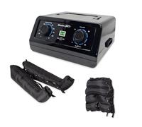 Dinamicamed Pressoterapia Linfodrenaggio per Casa (Premium 4.0 Manuale) | Massaggiatore Professionale per Massaggio Linfodrenante a 4 Camere d'Aria con 2 Gambali XL e Pantaloncino per Glutei