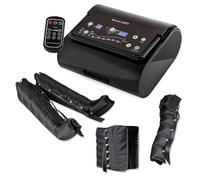 Dinamicamed Pressoterapia Linfodrenaggio per Casa (Premium 6.0 Digitale) | Massaggiatore Professionale per Massaggio Linfodrenante a 6 Camere d'Aria con 2 Gambali XL, Fascia Addome e 2 Bracciali