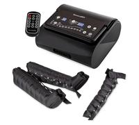 Dinamicamed Pressoterapia Linfodrenaggio per Casa (Premium 8.0 Digitale) | Massaggiatore Professionale per Massaggio Linfodrenante a 8 Camere d'Aria con 2 Gambali XL e Bracciale - 6 Programmi