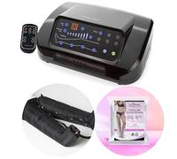 Dinamicamed Pressoterapia Linfodrenaggio per Casa (PRO 4.0 Digitale) | Massaggiatore Professionale per Massaggio Linfodrenante a 4 Camere d'Aria con 2 Gambali XL e 5 Pantaloni Monouso