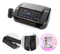 Dinamicamed Pressoterapia Linfodrenaggio per Casa (PRO 4.0 Digitale) | Massaggiatore Professionale per Massaggio Linfodrenante a 4 Camere d'Aria con 2 Gambali XL, Fascia e 5 Pantaloni Monouso