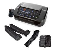 Dinamicamed Pressoterapia Linfodrenaggio per Casa (PRO 4.0 Digitale) | Massaggiatore Professionale per Massaggio Linfodrenante a 4 Camere d'Aria con 2 Gambali XL, Fascia Addome e Bracciale