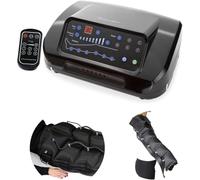 Dinamicamed Pressoterapia Linfodrenaggio per Casa (PRO 6.0 Digitale) | Massaggiatore Professionale per Massaggio Linfodrenante a 6 Camere d'Aria con Bracciale e Pantalone Lungo - 6 Programmi